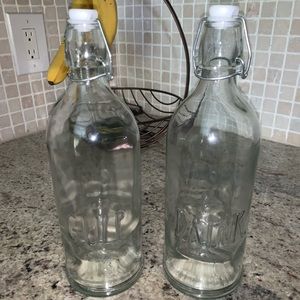 RAE DUNN Glass Bottle Drink